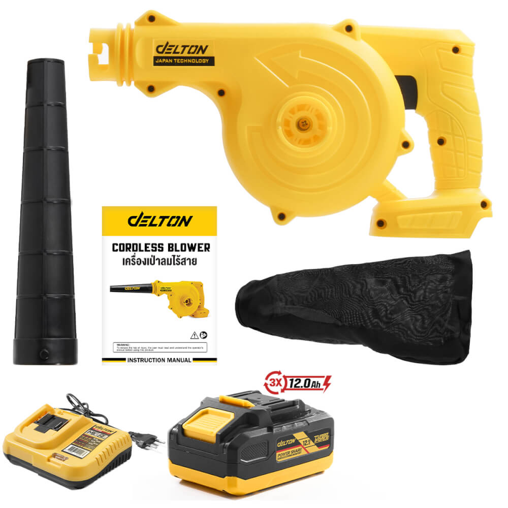 เครื่องเป่าลมไร้สาย (พร้อมแบตเตอรี่) DELTON รุ่น CBL-209B TURBO FORCE 20V 12AH